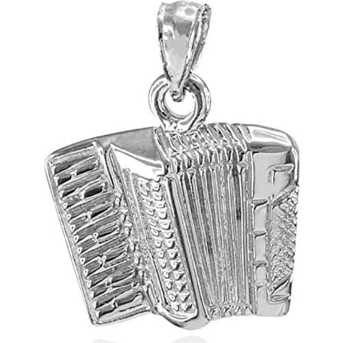 Metal crafts alloy music instrument charms accordion pendants with bails for necklace making musical jewelry accessory