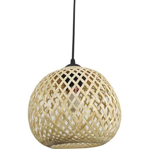 Chinese Style Lantern Shape Pendant Lamp Bamboo Woven Lamps Hotel/Restaurant/Bed and Breakfast/Study Handmade Bamboo Chandelier