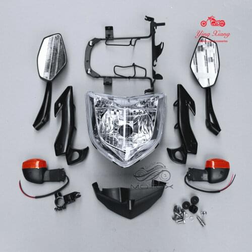 Turn Light Mirror Brakcet Headlight Assembly Set Fit For Yamaha FZ1N 2006-2009