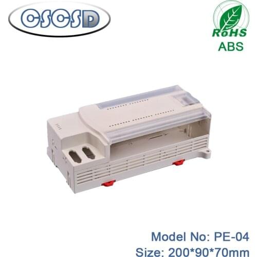 1pcs/lot 200*90*70mm power supply enclosure industrial socket box abs enclosure box din rail plc enclosure