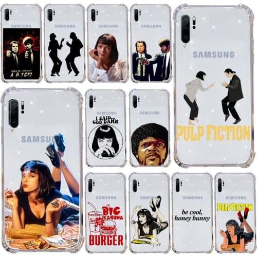 Pulp Fiction Phone Cases Transparent for Samsung s9 s10 s20 Huawei honor P20 P30 P40 xiaomi note mi 8 9 pro lite plus cover
