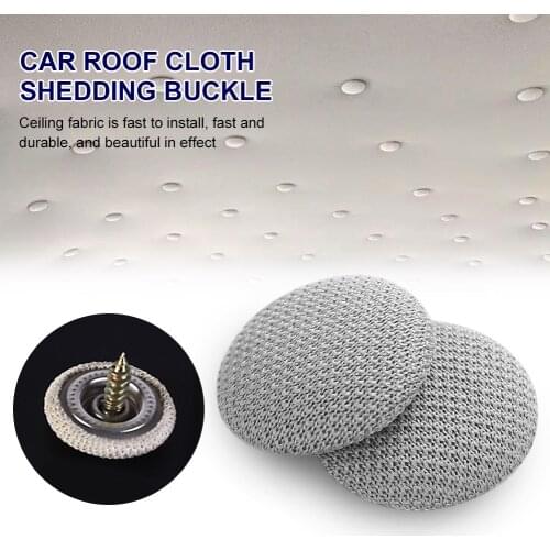 100pcs Car Interior Roof Headliner Ceiling Cloth Fixing Screw Cap Button Roof Repair Buckle for Truck Car Van with Screwdriver