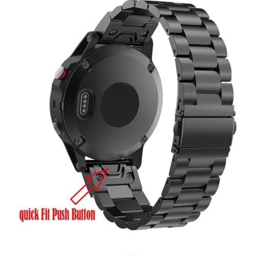 22MM Watchband for Garmin Approach S62/S60/Forerunner 935 945 /Fenix 6ProWatch Quick Release Stainless Steel Wrist Band Strap