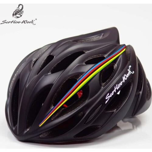 Integrally-molded Cycling Helmet Men&women Matte Black EPS+PC Sport Bicycle Helmet MTB Aero Mountain Road Bike Race Helmet Speed
