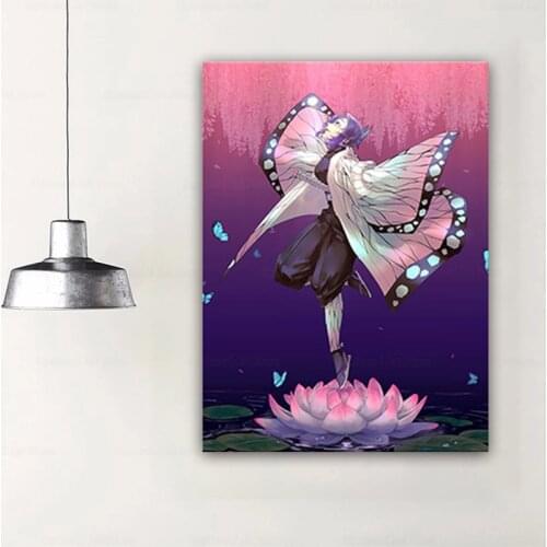 Modern Home Decor Poster Print Shinobu Kocho Kimetsu No Yaiba Anime Picture Nordic Wall Art Canvas Painting Decor Living Decor