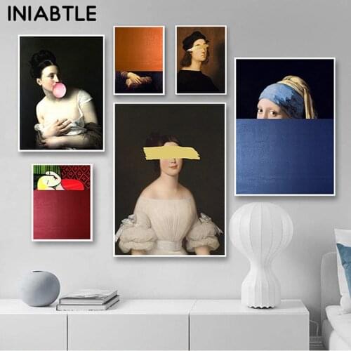 World Famous Painting Retro Wall Art Fantasy Woman Canvas Posters Prints Figure Creative Wall Picture For Living Room Decoration