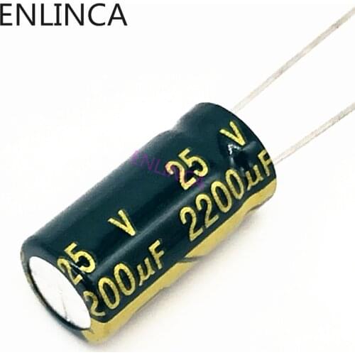 20pcs/lot H203 25V 2200UF Low ESR/Impedance high frequency aluminum electrolytic capacitor 25v2200uf size 10*20 2200UF25V 20