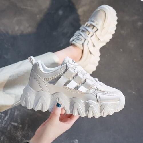 New 2020 Hot Summer Women Sneakers Breathable Fashion Casuals Height Increasing Female Chunky Shoes Flat Platform Casual Shoes