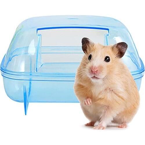 1PC Hamster Bathroom Plastic Chinchilla Squirrel Hamster Sand Bathroom Small Animals Sand Bath Container Hamster Accessories