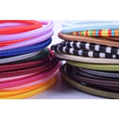 19 Colors-10pcs 5.0mm Round Choker Necklaces/Collar with Extension Chain