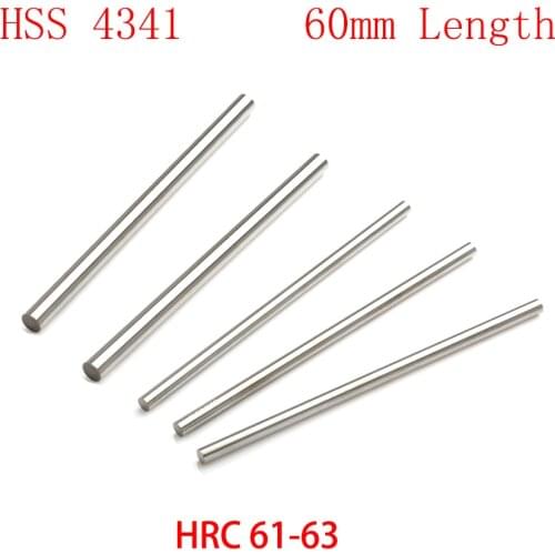 2.5mm 3mm 3.5mm OD 60mm Length HSS HRC61-HRC63 Cylinder Jobber Drill Bit Boring Out Round CNC Cutting Turning Lathe Tool Bar Rod