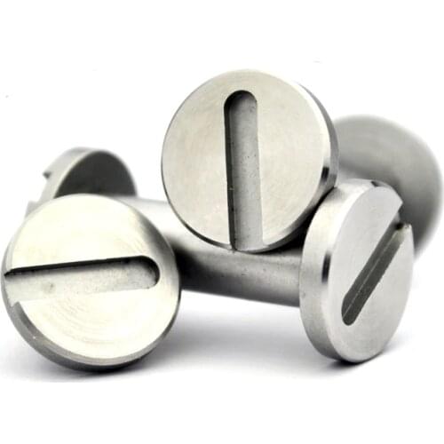 2 sets Diy Knife material Making knife Handle screw rivet Shank Slotted screw lock screw stainless steel 20 size