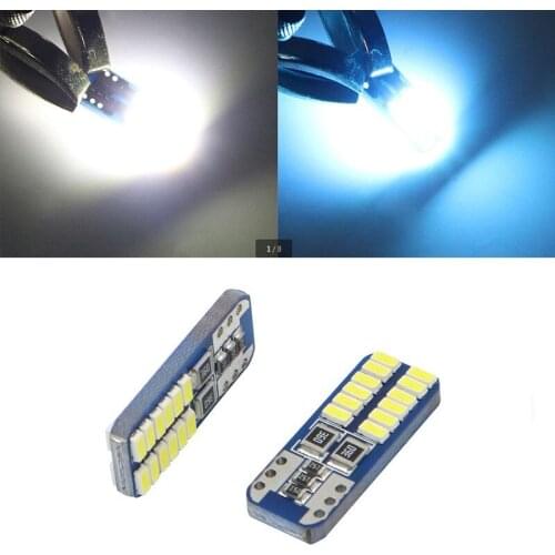 2PCS T10 Led Bulb 194 W5W 24SMD Chipsets LED Bulbs for Car Courtesy Dome Map Door License Plate Light 12V