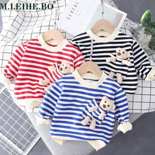 2021 Childrens Sweatshirt Autumn New Boys and Girls Cotton Long Sleeve Top Cartoon Pattern T-shirt Kids Clothes