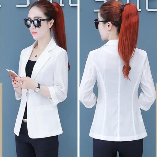 2021 Summer Suit Women Blazer Female Coat Short Slim Womens Suits Outerwear
