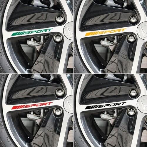 4pcs Car Rims Wheel Stickers Night vision reflective decorative stickers for Peugeot 206 207 208 306 307 308 407 408 car styling