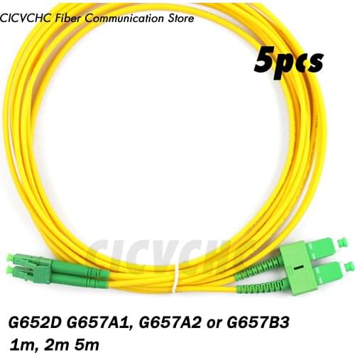5pcs Zipcord cable with Duplex SC/APC with clip-LC/APC with clip-SM 3.0mm Cable- 1m, 2m or 5m/ Optical fiber Patchcord Jumper