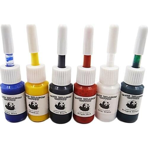 6Pcs/Set Professional 5ml Multi Colors Tattoo Ink Pigment Set Kits Beauty Makeup Paints Bottles Tools Body Art Accessory