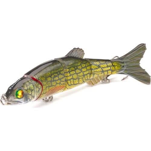 6Pcs Wobblers Fishing Lures Artificial 5 Segment Swimbait Crankbait Hard Bait Trolling Pike Carp Tools Pesca Fishing Accessory