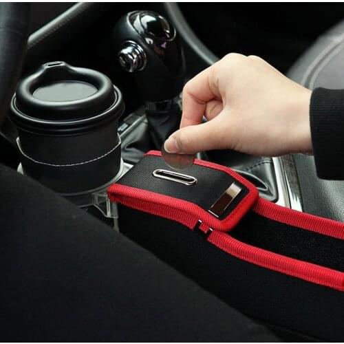 Car-styling Accessories Car Auto Seat Seam Storage Box Stowing Tidying Box Drivers Side Slit Organizer Gap Cup Holder
