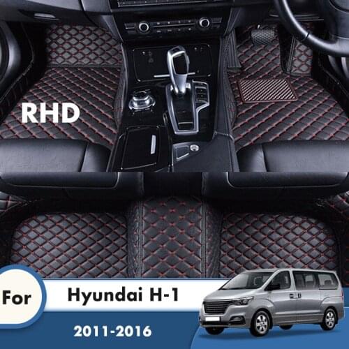 RHD Custom Car Floor Mats For Hyundai H-1 2016 2015 2014 2013 2012 2011 Auto Styling Foot Pads Car Accessories Interior Carpet