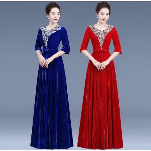 Chinese Hanfu Dj Costume National Dance Dress Chorus Singer Song Classical Yangge Group Fan Performance Female FF1990