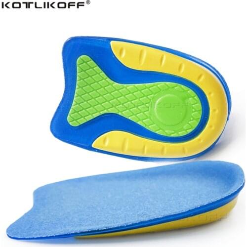 KOTLIKOFF Gel Heel Insoles For Spur Plantar Fasciitis Insoles Shock Absorption Comfortable Ankle Pain Heel Cushion Shoe Insoles