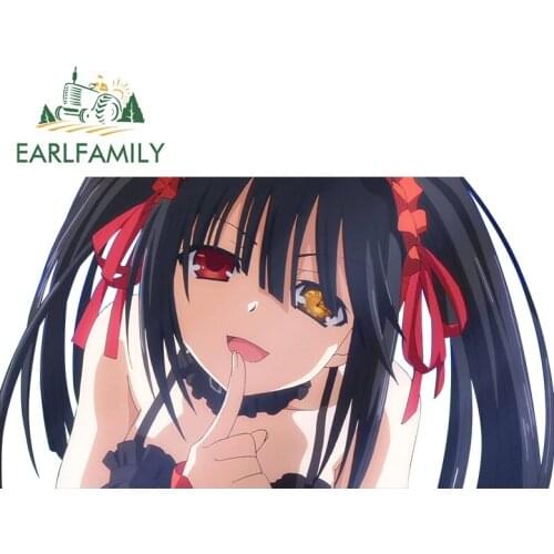 EARLFAMILY 13cm x 7.1cm for Date A Live Car Accessoires Stickers JDM Decals Creativite Refrigerator Waterproof Trunk Graphics