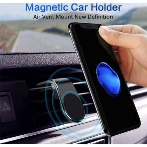 Metal Magnetic Car Phone Holder for iPhone Samsung Xiaomi 360 Air Magnet Stand in Car GPS