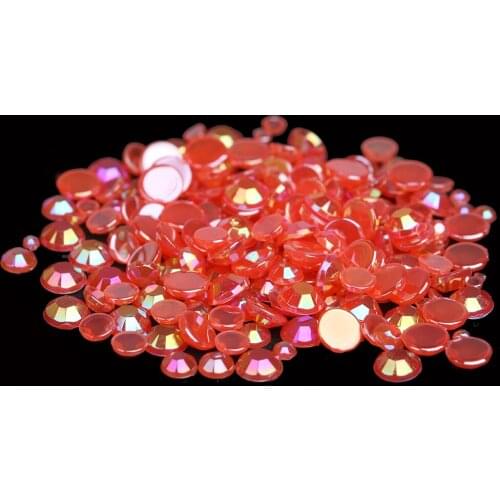 Many Sizes Acrylic Rhinestones Jelly Red Color Shoes Clothing Decorations Sparkling Newest Nail Art Decorations