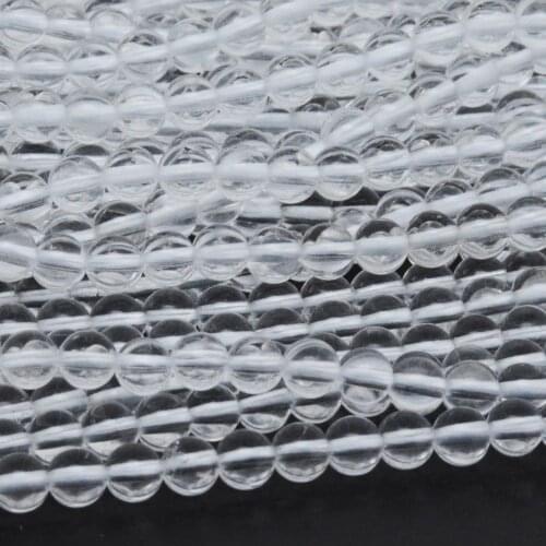 Natural Clean Quartz Loose Round Beads 4mm, Not Totally Clear, With Slight Inclusion