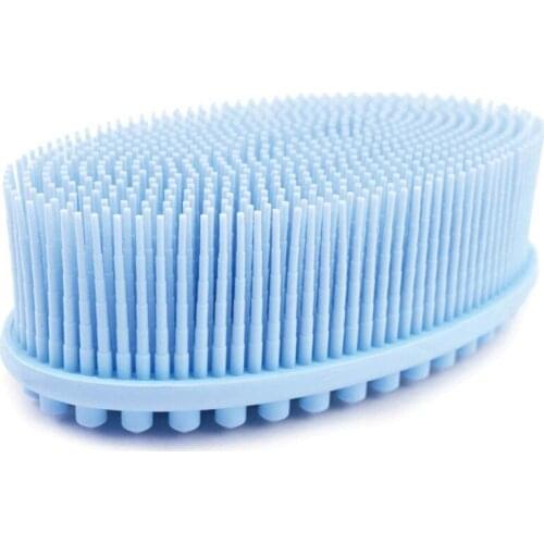 Newest Silicone Body Scrubber Exfoliating Soft Bath Shower Brush Double-Sided Baby Bath Shampoo Supplies