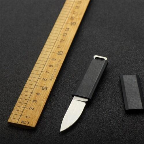 Hunting knife portable mini straight knife 8cr13mov steel outdoor camping sharp defensive EDC survival tool fruit knife