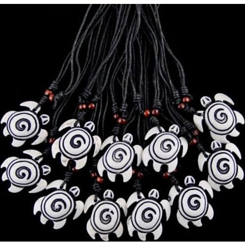 Wholesale 12PCS Hawaiian style swirl sea turtles Pendant Necklace Amulet Gift MN192