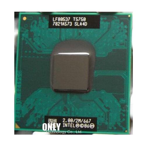 Original intel CPU laptop Core 2 Duo T5750 cpu 2M Cache/2.0GHz/667/Dual-Core Socket 479Laptop processor for GM45/PM45