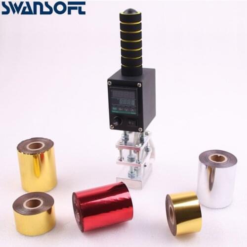 SWANSOFT Handheld Hot Stamping Printing Machine Leather Embossing Tool wood branding iron manual logo embosser5x7 8x10 10x13