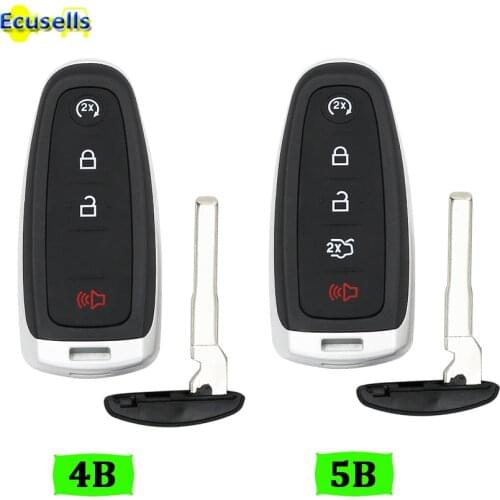 Replacement shell 4/5 Buttons Remote Key Fob Case cover For Ford Edge Explorer Escape Flex Focus Taurus C-MAX for Lincoln HU101