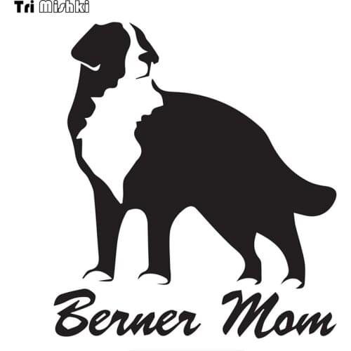 Tri Mishki HZX937 15*16.5cm berner mom Bernese mountain dog car sticker auto Windscreen Vinyl Decals Accessories Sticker