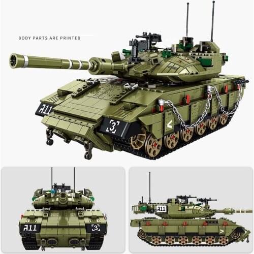 Military Series Israeli Army Merkava MK4 main battle tanks in the late 1970s Building Blocks Bricks Toys Gifts