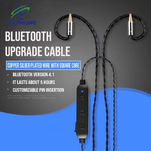Zephone BT-1 Bluetooth upgrade cable Stable Connection 10M Connectivity Behind the-ear hook design,IE40 A2DC MMCX IE80 0.78 Pin