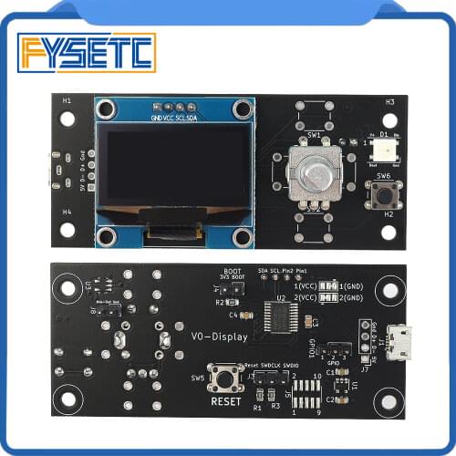 FYSETC Voron V0 1.3 inch OLED Display Screen Smart Display For Raspberry Pi 3 B+ Voron V0 3D Printer Accessories