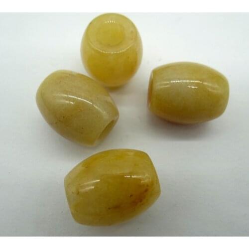 16*18mm Natural Stone tiger eye Quartz crystal big hole beads pendant For diy Jewelry making pendant Bracelet Accessories12pcs