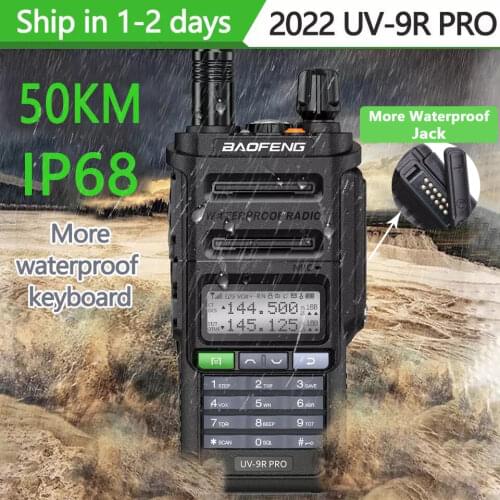 2021 Baofeng UV-9R plus Waterproof IP68 Walkie Talkie High Power CB Ham 30-50 KM Long Range UV9R portable Two Way Radio