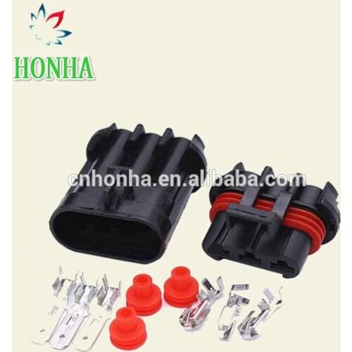 3 Pin/Way Female And Male Automotive Cooler Fan Connector Auto Plug 12124685 15358681