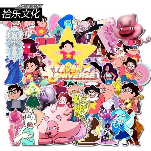 50pcs Creative Cartoon Stephen Universe Stickers Toys Guitar Skateboard Laptop Luggage Kids Bedroom Wall Decals Sticker Gift