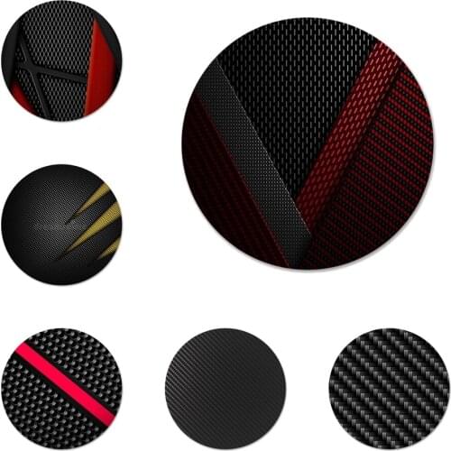 58mm Car carbon fibre Icons Pins Badge Decoration Brooches Metal Badges For Backpack Decoration
