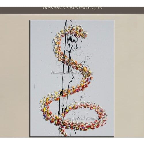 Abstract Knife Animals Oil Painting Hand Painted Snake Oil Painting On Canvas For Living Room Wall Decoration Lion Picture