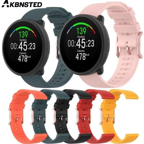 AKBNSTED 20MM Colorful Soft Silicone Sport Strap For Xiaomi Amazfit GTS/GTS 2/Polar Unite/Ignite/Garmin Venu/Venu SQ Wristband