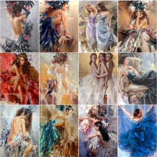 5D Diamond Painting Beauty Portrait Rhinestone Art Picture Full Square/Round DIY Diamond Embroidery Mosaic Home Decoration Gift