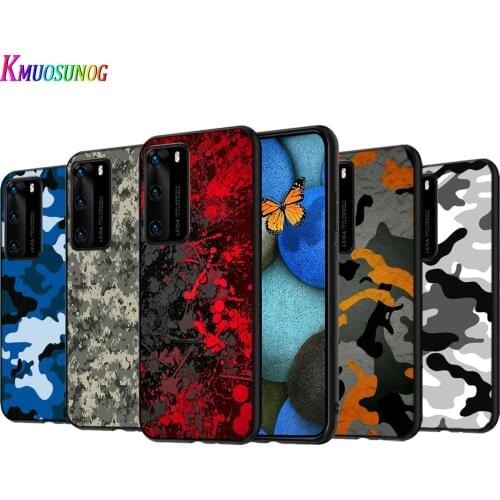 Camouflage Pattern Camo for Huawei P Smart Z Plus 2020 2019 P40 P30 P20 Pro P10 P9 P8 Lite E Pro Plus Phone Case Cover
